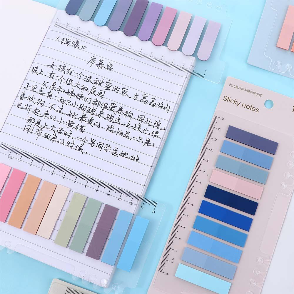 [Elegan] Longgar Indeks Daun Portabel Perekat Diri Sticky Label Perlengkapan Kantor Sekolah Bookmark Penanda Alat Tulis Notepad