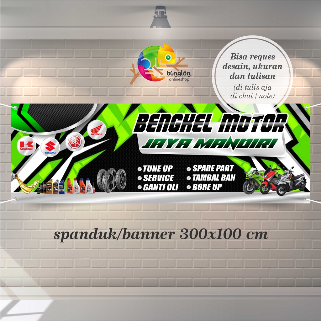 Jual Spanduk Banner Bengkel Motor Bengkel Mobil Spanduk Bengkel Free