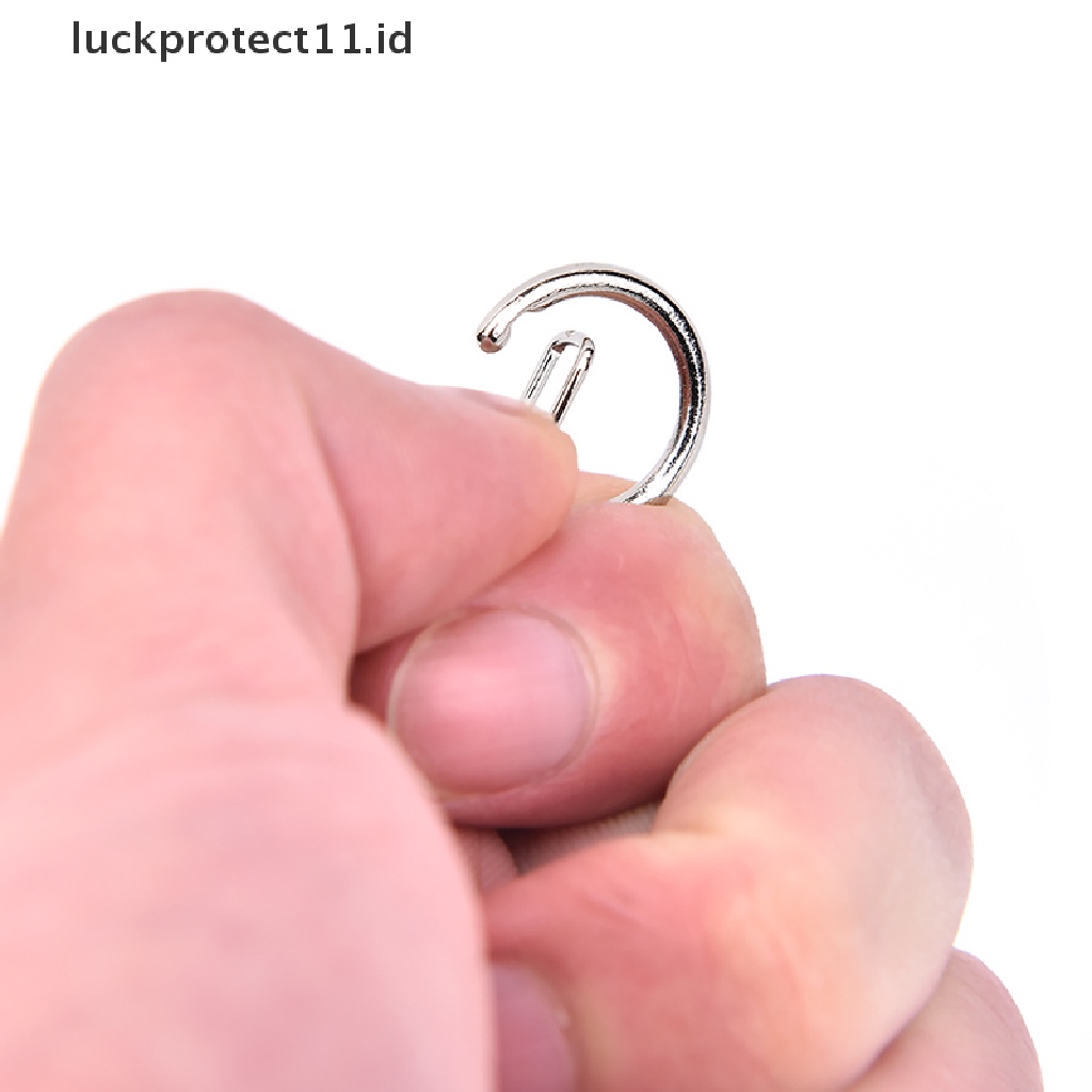 /Fashion Hot// Fashion// 10 Pcs DIY Dipoles Perak Keyring Gantungan Kunci Split Ring Pendek Rantai Kunci Rings.