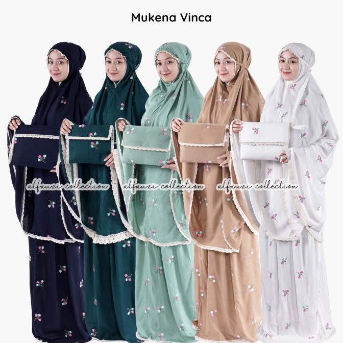 Mukena Vinca Dewasa Jumbo Rayon Bordir / Mukena Rayon / Mukena Bagus