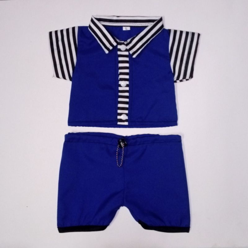 Setelan baju untuk monyet (kemeja katun klep kombinasi size L)