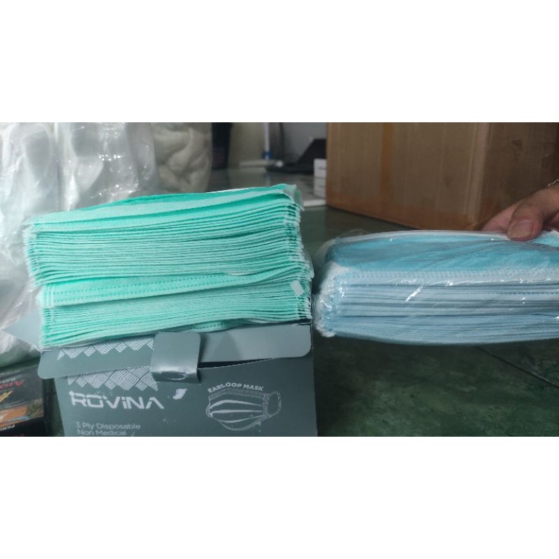 masker 3ply isi 50.masker earloop non medis rovina