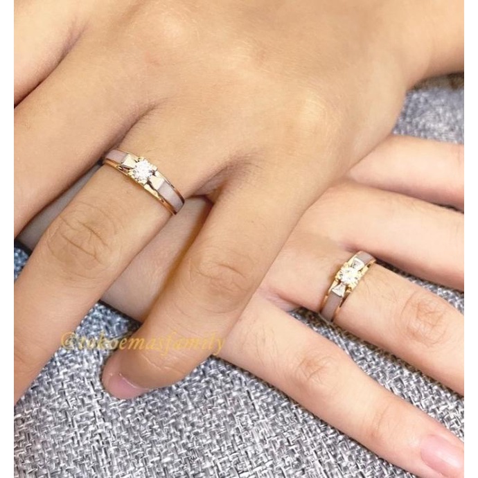 Cincin emas 375 Couple/Wedding ring 2,1gr RING 8,10,12,14,16,18,20,22
