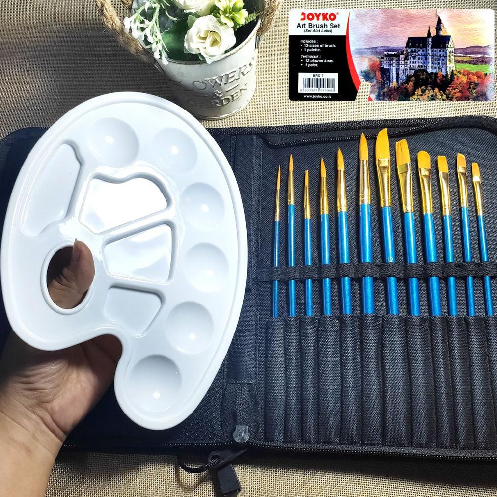 

JOYKO KUAS LUKIS PALET SET BRS-7 ALAT SENI BRS7 ART BRUSH PALLETE ORI TERLARISS...,,,,,