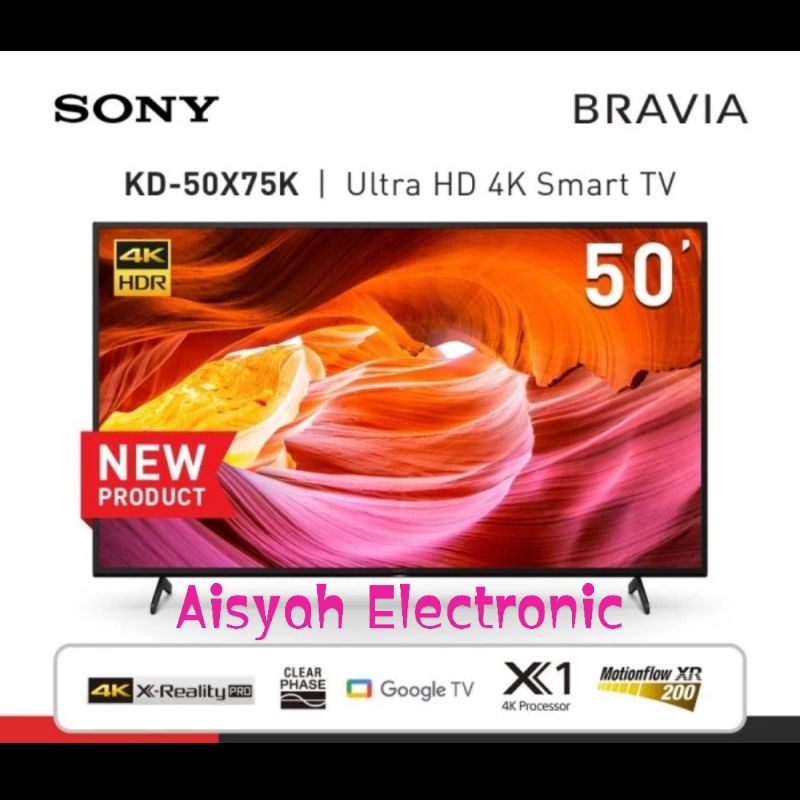 GOOGLE TV SONY KD-50X75K UHD 4K 50 INCH