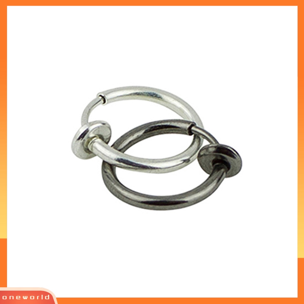 1pc Anting Simple Tanpa Deformansi Unisex Hidung Telinga Bibir Tindik Hoop Ring Untuk Club Pesta