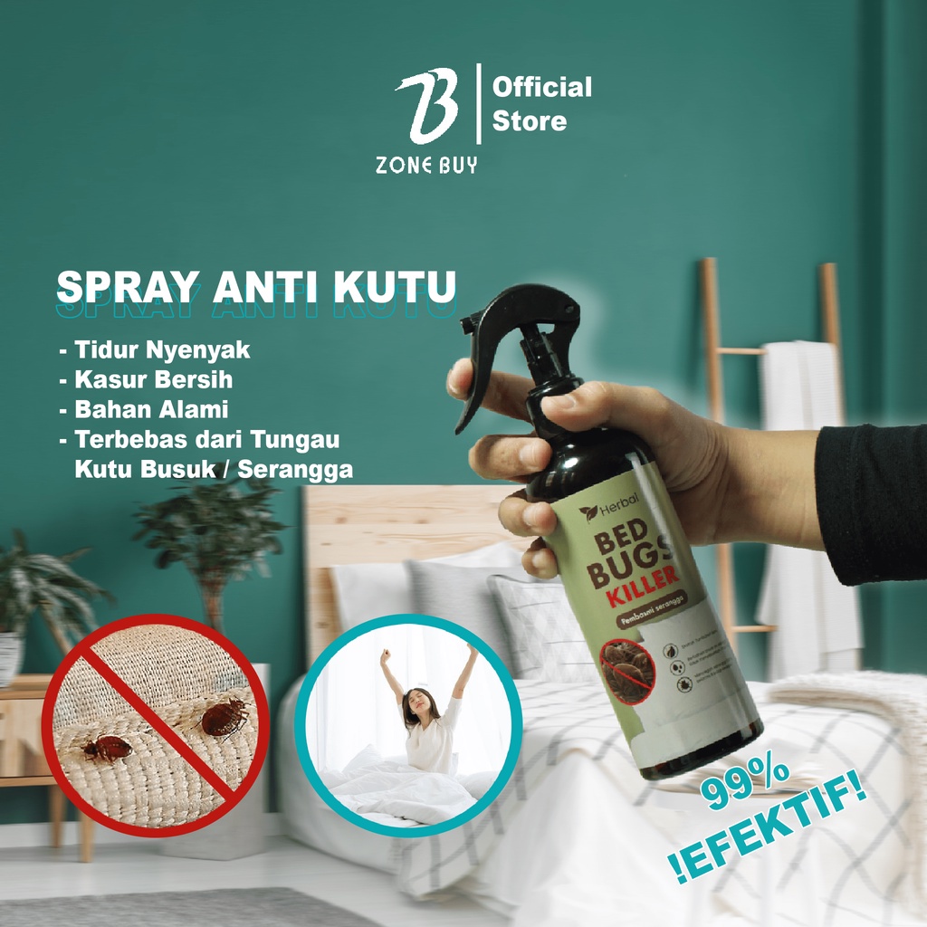 SEMPROTAN PEMBASMI TUNGAU / SPRAY ANTI KUTU &amp; SERANGGA / OBAT KUTU BUSUK / PEMBASMI KUTU KASUR - 300ML