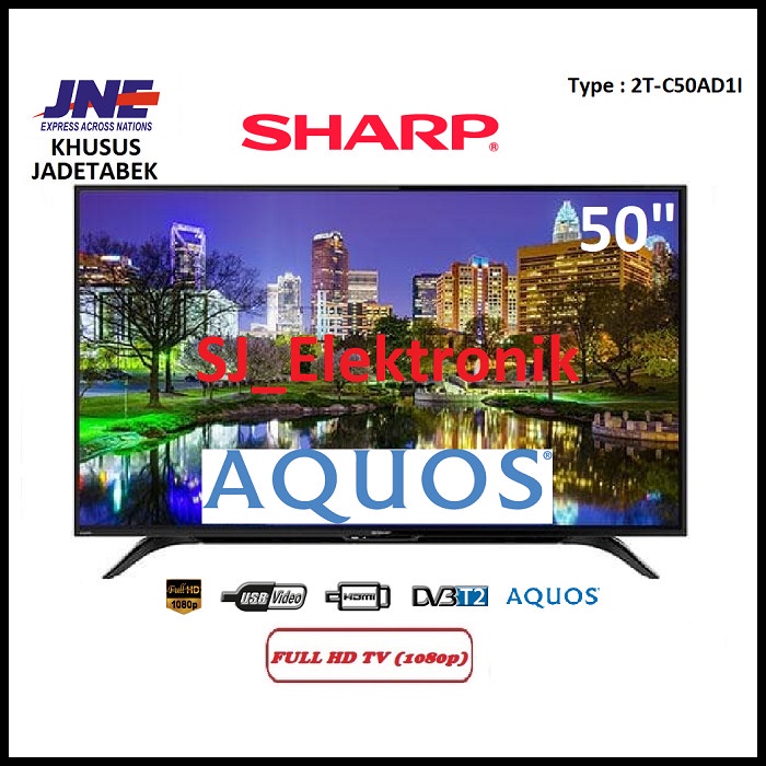LED TV Sharp 50 Inch 2T-C50AD1I - 50AD1 FullHD DVB-T2 HDMI USBMovie SALE