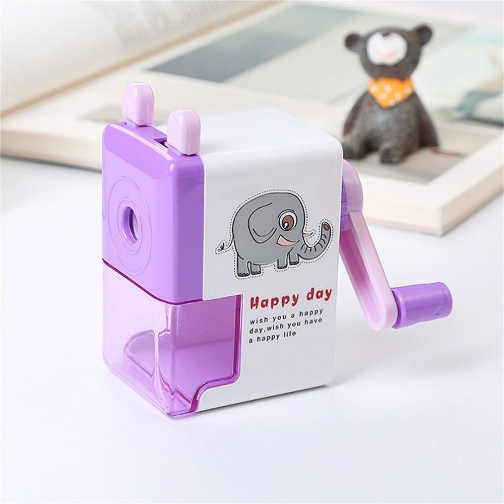 Lanfy Pengasah Pensil Perlengkapan Sekolah Untuk Anak-Anak Belajar Kartun Siswa Rotary Mechanical Sharpener