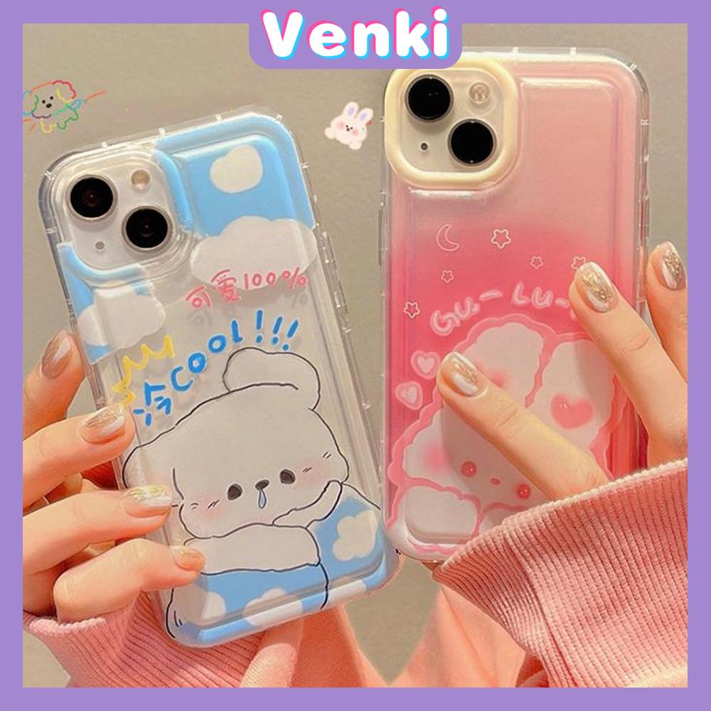 Case For iPhone 14 Pro Max TPU Soft Jelly Airbag Clear Couple Case Cute Rabbit Camera Protection Shockproof For iPhone 14 13 12 11 Plus Pro Max 7 Plus X XR