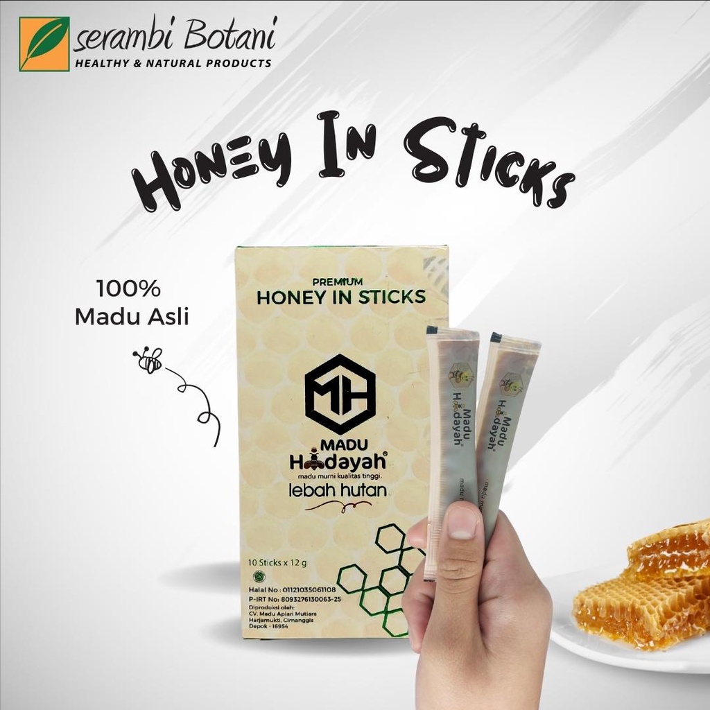 

Honey In Sticks Madu Hidayah Lebah Hutan Dalam Kemasan Stick 10 Pcs
