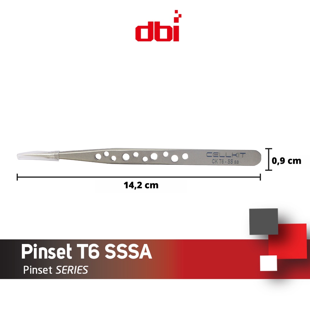 Pinset Lurus Stainless Steel CELLKIT T6 SSSA