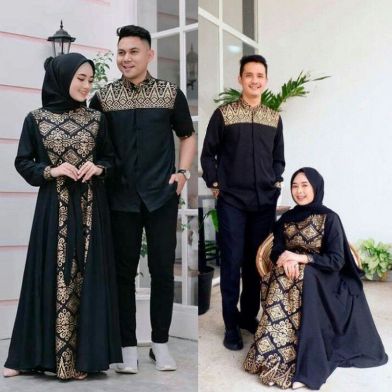 COUPLEBATIK GAMISBATIK BAJU MUSLIM GAUN PAKAIAN WANITA KEBAYA BATIK BAJU KONDANGAN BATIK KELUARGA
