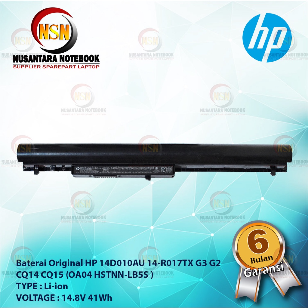 Baterai HP ORIGINAL OA04 14D010AU 14-R017TX HSTNN-LB5S G3 G2 CQ14 CQ15