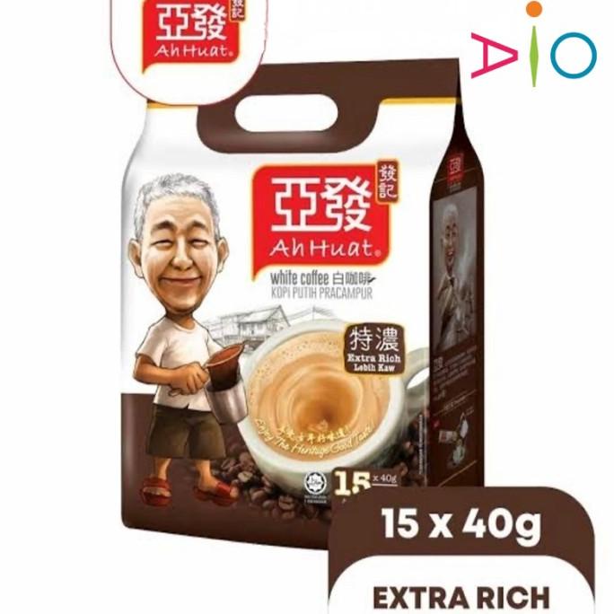 

[BISA COD] Kopi Ah Huat White Coffee Extra Rich / Ahuat / Ahhuat Coffee 15 x 40g