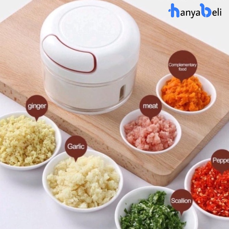 Penggiling Daging Sayur Bawang Putih Mini Food Chopper Blender Tarik