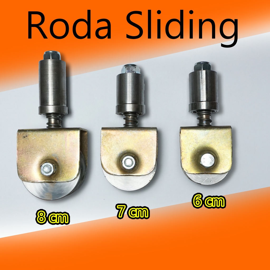 RODA PAGAR SLIDING 8 CM SOLUSI ANTI ANJLOK BESI AS SUPER / RODA SLIDING PAGAR GESER