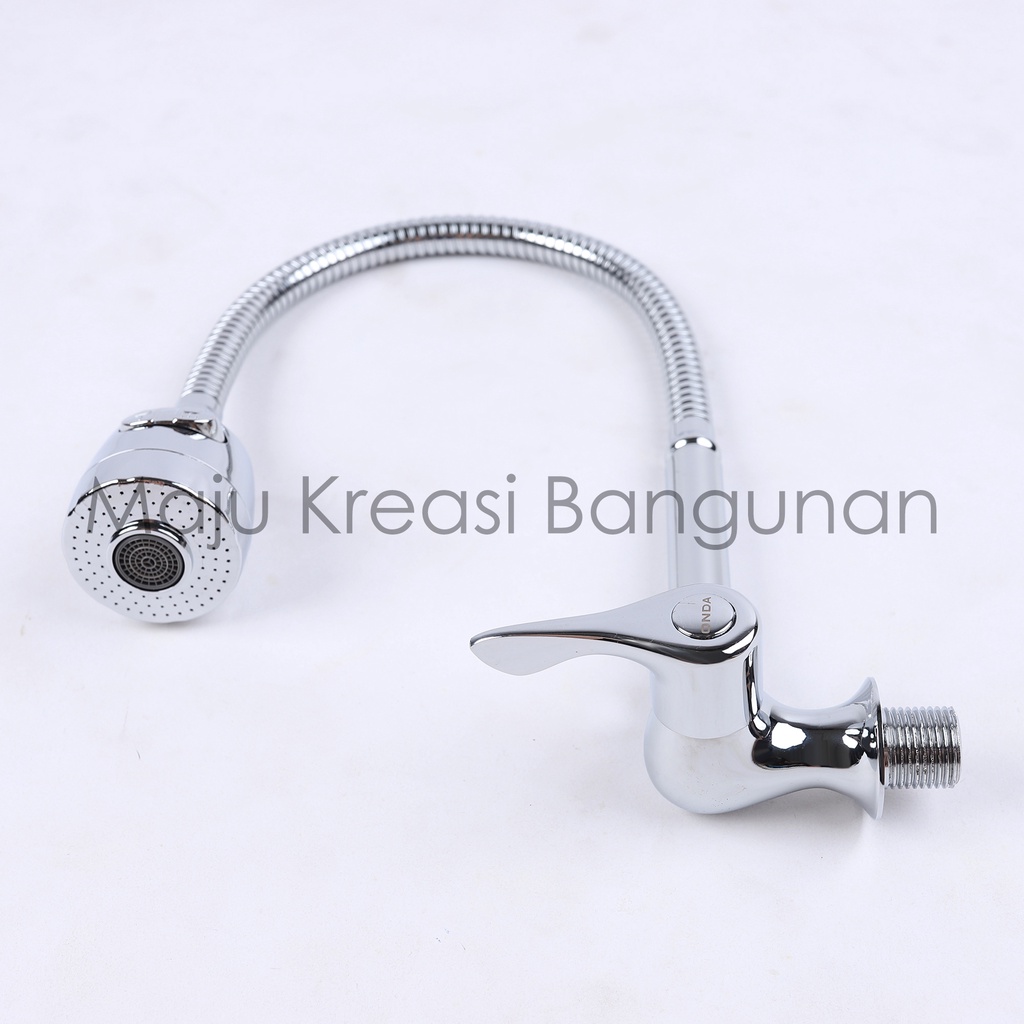Kran Angsa Kuningan ONDA V 20 EG Keran Fleksibel Cuci Piring Sink Dapur Tembok V20EG Wastafel Tap