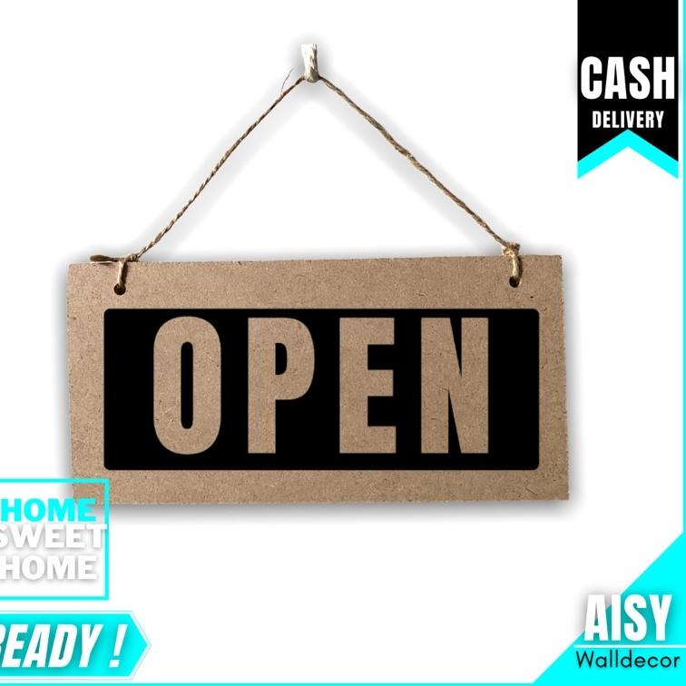 ✮ Aisy.Walldecor | TULISAN OPEN CLOSE BOLAK BALIK - OC ❝❞