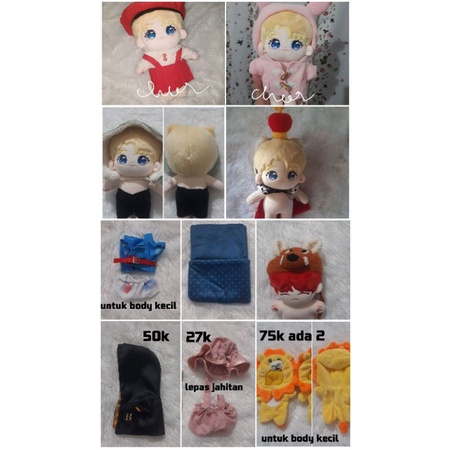 [ready stock] doll clothes kpop 20cm dan 10cm nct jaehyun tyongya taeyong mark cheetah lee