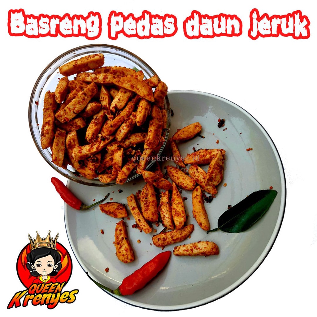 

[100 gr] Basreng kriuk stik viral PEDAS daun jeruk