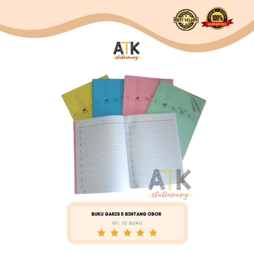 

Buku Tulis Garis Lima / 5 Bintang Obor atk