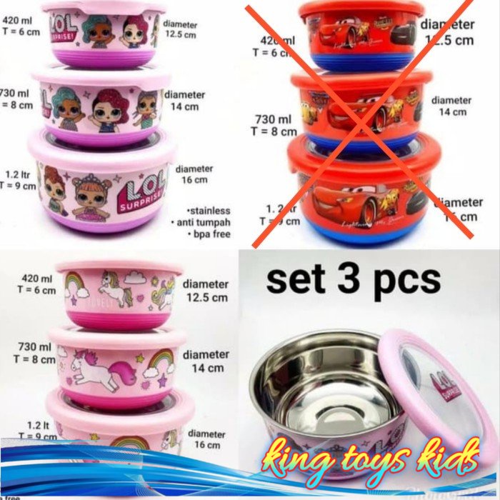 new / Tempat Makan Sekolah Anak Karakter / Rantang Makanan Anak Sekolah