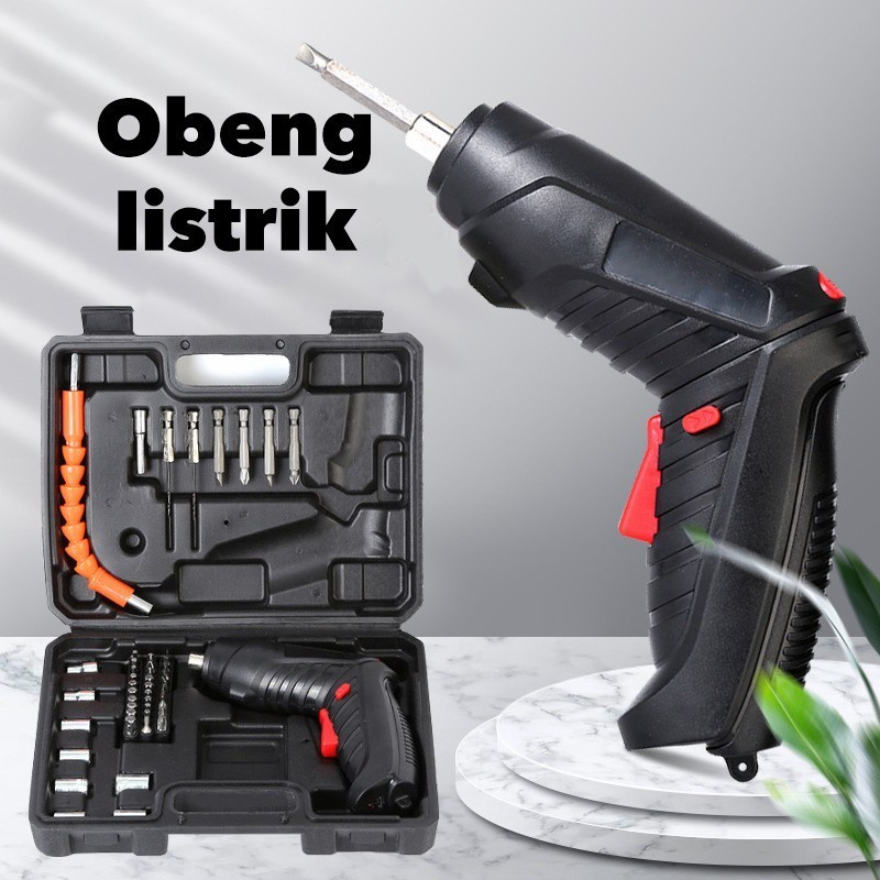 Cordless Portable Mesin Bor Listrik Cordless Tanpa Kabel Obeng Elektrik 47pc Screwdriver