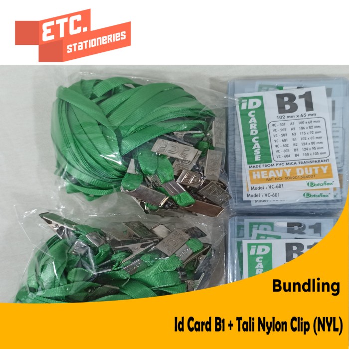 

~^~^~^] Paket Bundling Id Card B1 + Tali Nylon Clip (NYL)