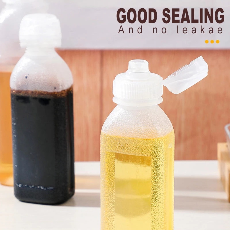 Ada Kebocoran Minyak Squeeze Dispenser Bottle Sealing Cap Extruded Seasoning Bottle Anti Bocor Bumbu Salad Sauce Jar Perlengkapan Masak Dapur Masak Baking Oil Controled Bottle