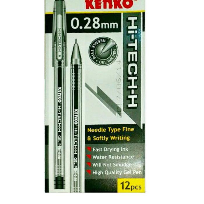 

((T-2-T ❤> Hi-TECH HITAM KENKO | Pulpen Gel PEN 0.28mm | 1 pcs bisa cod