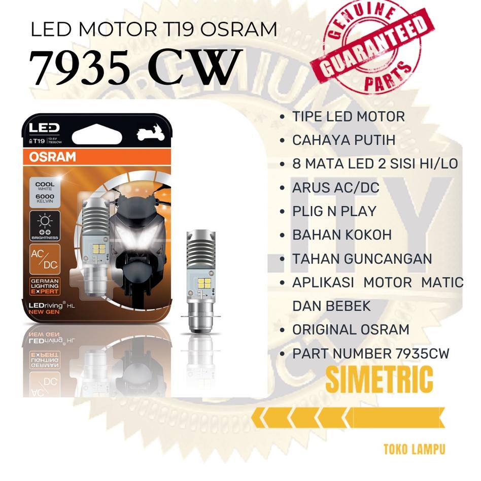 Paling Favorit LED OSRAM T19 AC/DC - LAMPU LED MOTOR OSRAM AC DC  - LED MOTOR OSRAM AC/DC PUTIH MURA