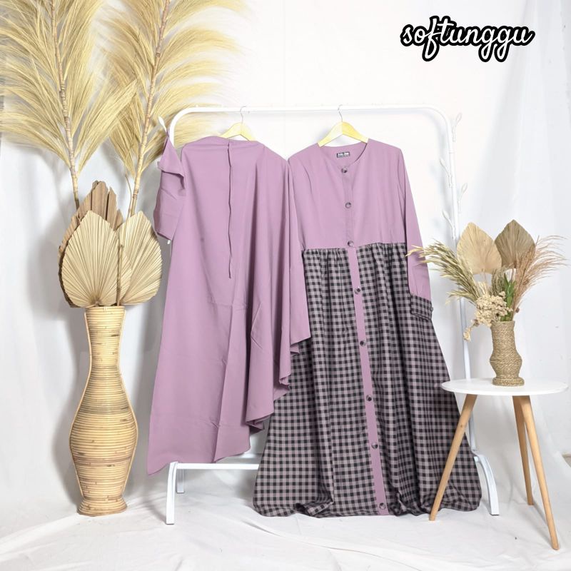 {COD}GAMIS SET MOTIP KOTAK-KOTAK//SYAKILLA MOTIP KOTAK2//GAMIS SET SYAKILLA PREMIUM