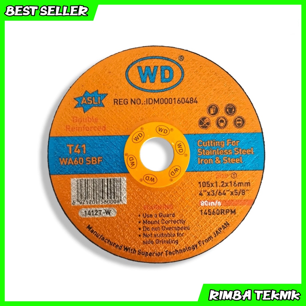 Batu gurinda gerinda potong besi mata cutting wheel WD 4 x 1,2 asli