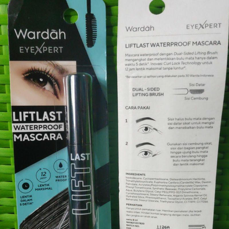 Wardah EyeXpert Liftlast Waterproof Mascara Maskara lentik maksimal makeup mata tahan air eye xpert