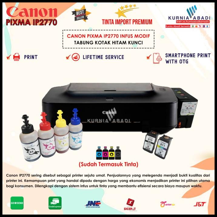 Terbaru  Printer Canon Ip 2770 Ip2770 Inkjet + Infus Tabung