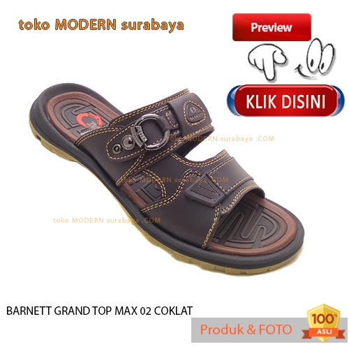 BARNETT Grand Top Max 02 Coklat Sandal Pria Casual Sandal Slide