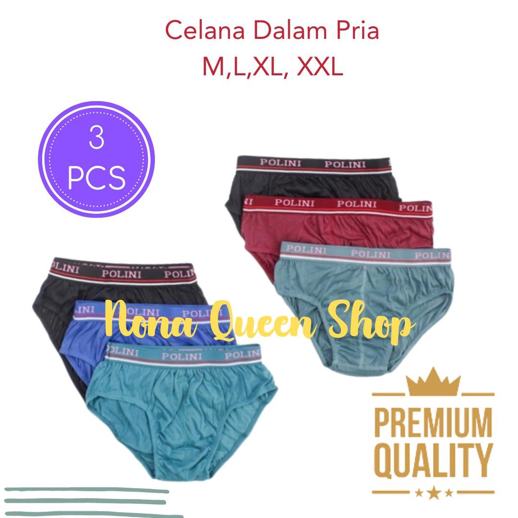 Polini Celana Dalam pria sempak murah import M/L/XL/XXL