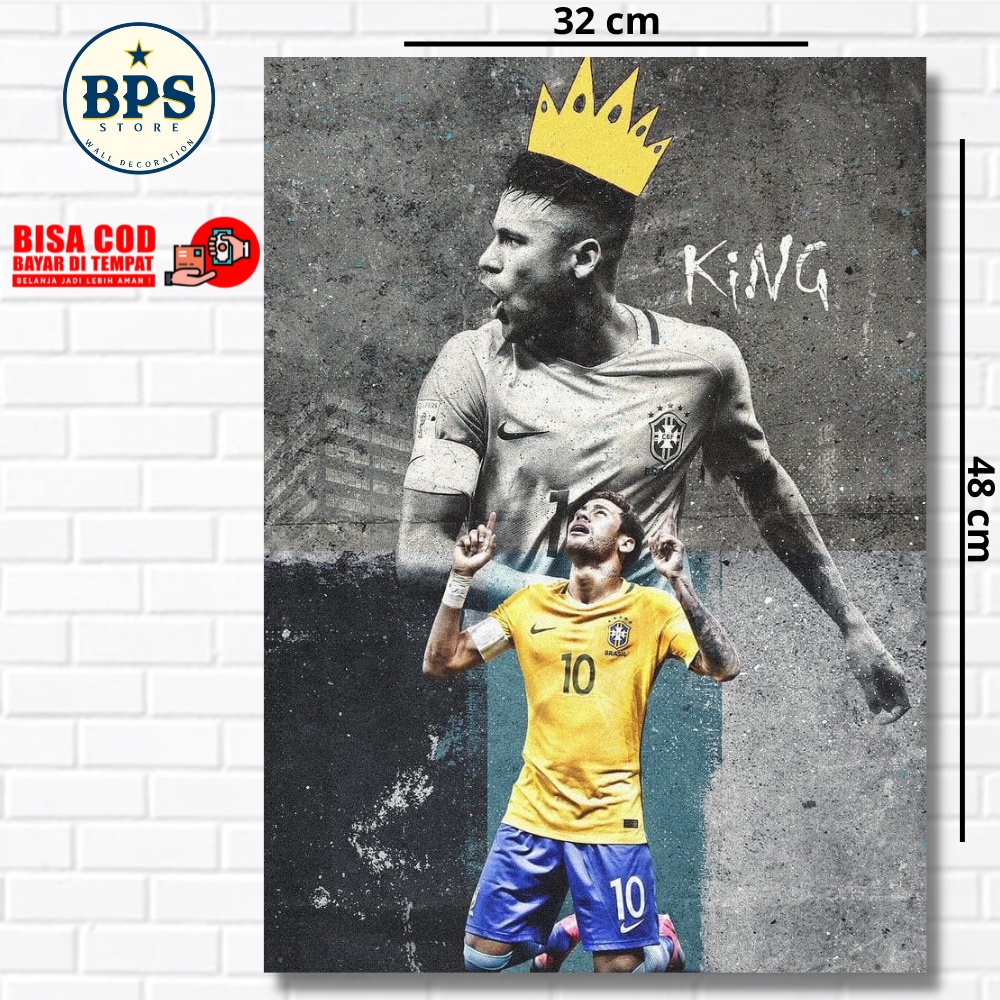 POSTER NEYMAR JR - POSTER BRASIL - FOTO NEYMAR JR - POSTER SEPAKBOLA - HIASAN DINDING - HIASAN KAMAR