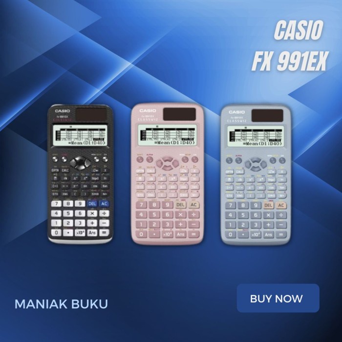 

MB KALKULATOR SCIENTIFIC CASIO FX-991EX BLACK/PINK/BLUE #ORIGINAL