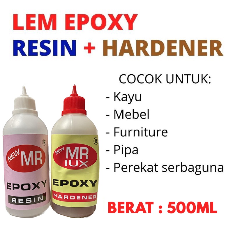 Lem Epoxy Resin Hardener 1/2kg - MR LUX Epoxy Resin Hardener