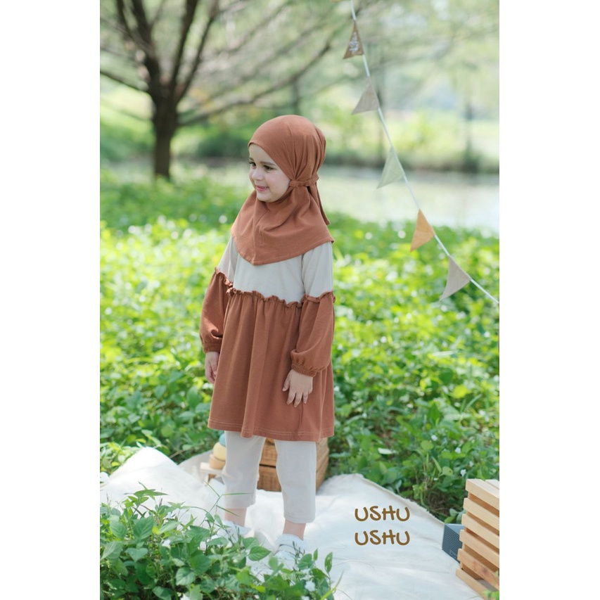 Ushu Ushu Hijab Instan Anak - Jilbab Hijab Pashmina Anak Bayi Instan Perempuan 1 2 Tahun Jersey SD TK