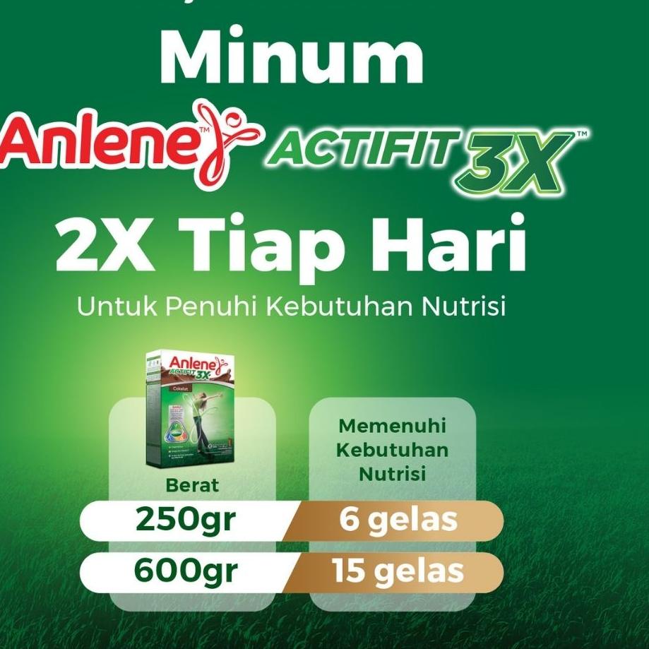 

~ Anlene Actifit 3X Susu Bubuk Cokelat 240g - Nutrisi Tulang, Sendi, dan Otot Terbaru