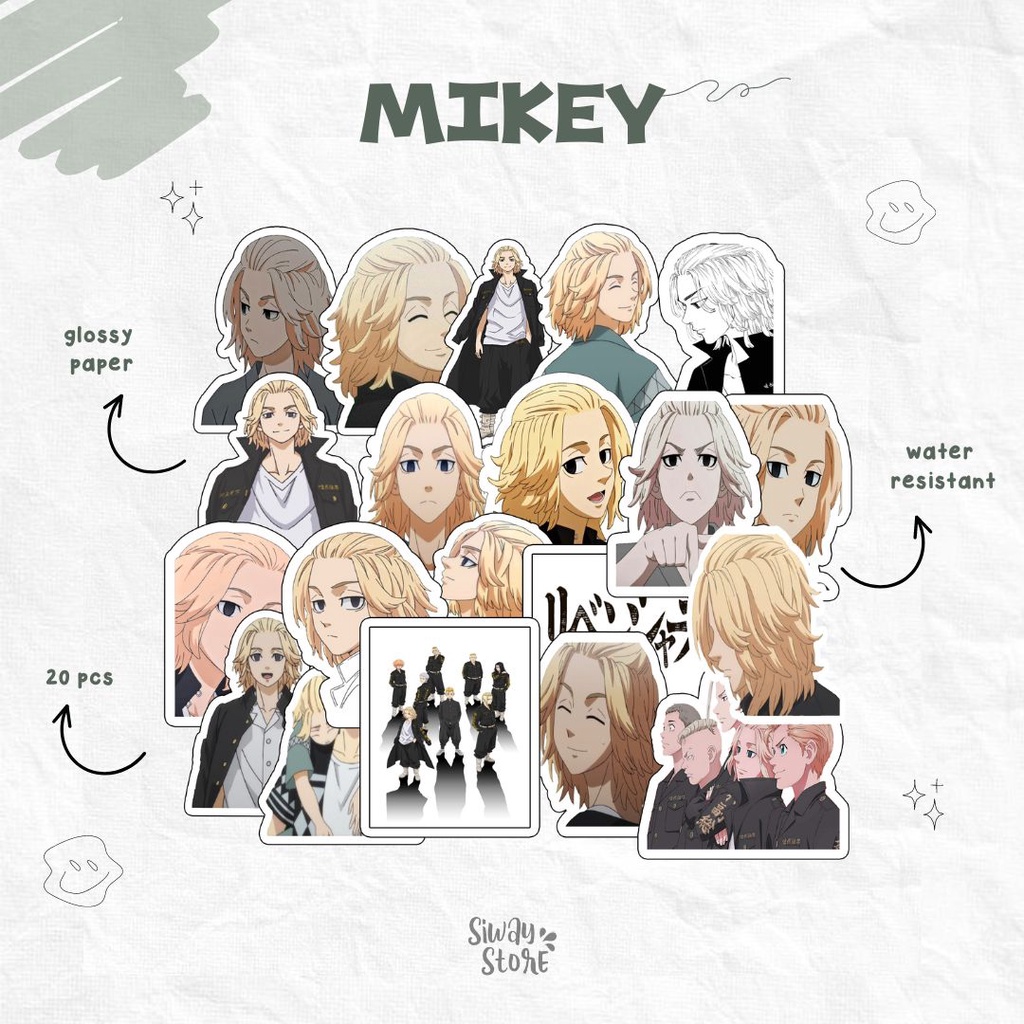 STICKER MIKEY TOKYO REVENGERS (isi 20pcs)