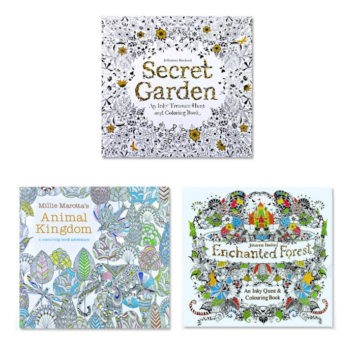 ⭐BISA COD⭐ Buku Secret Garden 24 Pages Coloring Book Secret Garden Buku Mewarnai - 3PC/Set