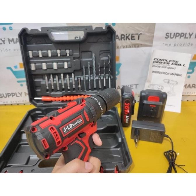 EG402 Jld Mesin Bor Cordless Drill 36volt Batrai 36v Power Tools Terba