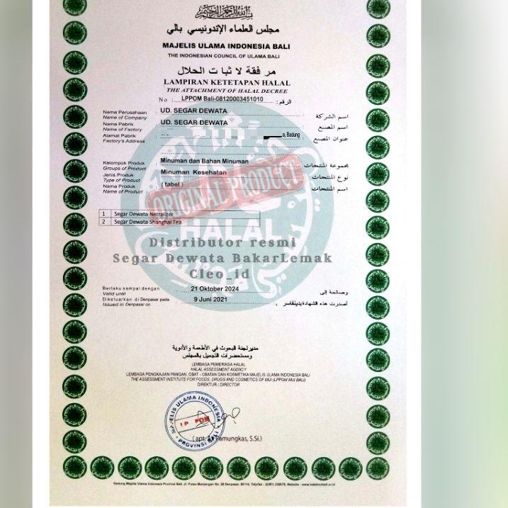 

↾ DISTRIBUTOR RESMI MINUMAN ASLI BALI SEGAR DEWATA BAKAR LEMAK ぇ