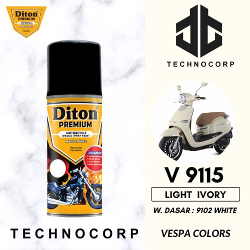 

CAT DITON PREMIUM V 9481 WHITE INNOCENZA /VESPA PUTIH MUTIARA METALLIC
