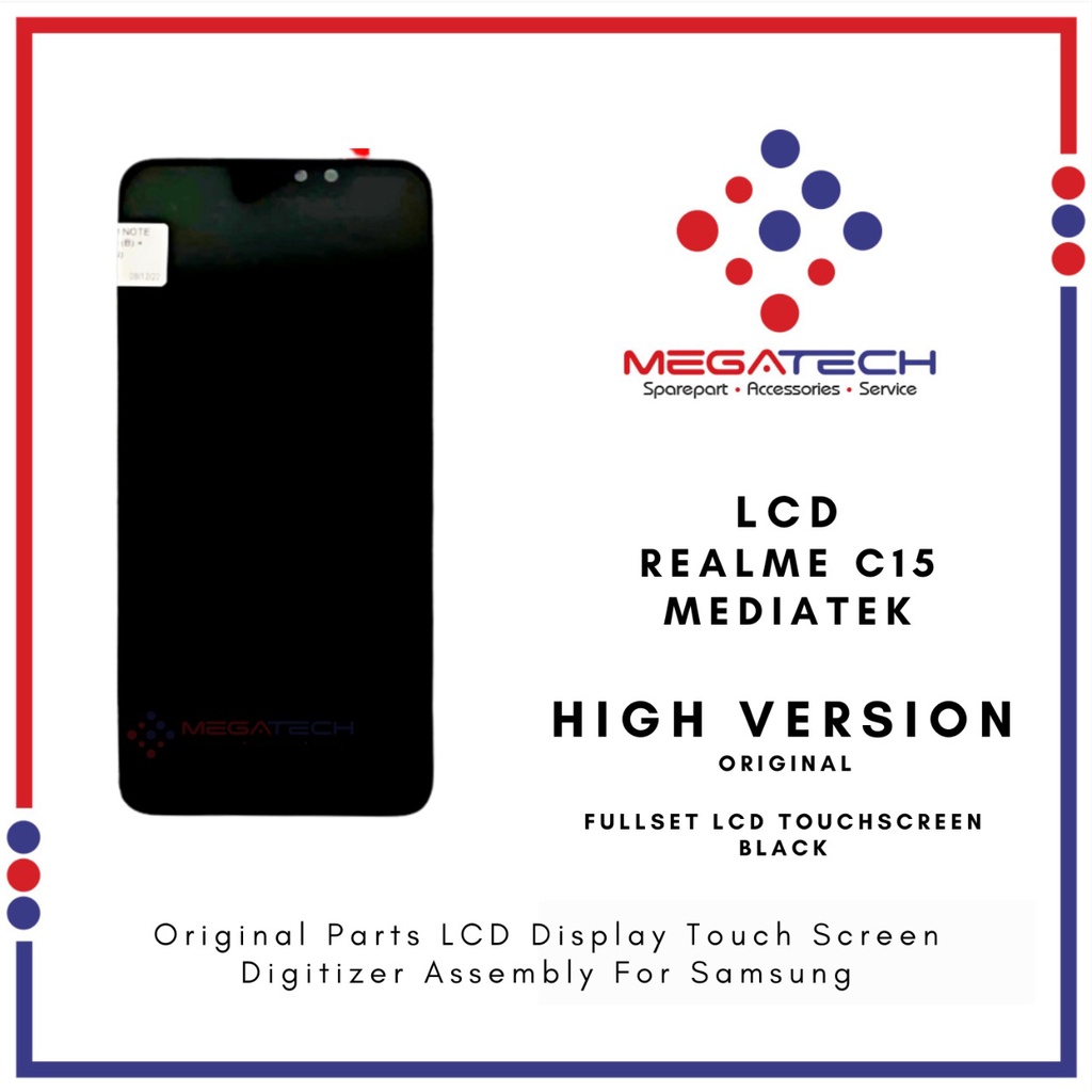 LCD Realme C15 Fullset Touchscreen