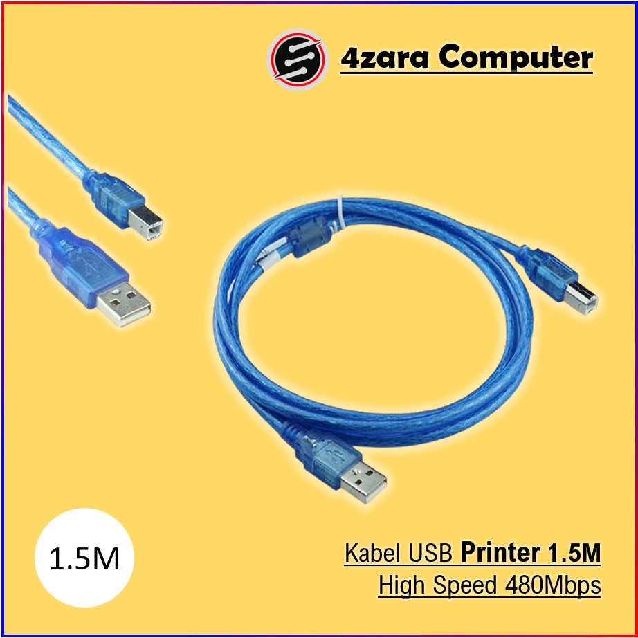 Kabel USB Printer 1.5M  High Speed 480Mbps